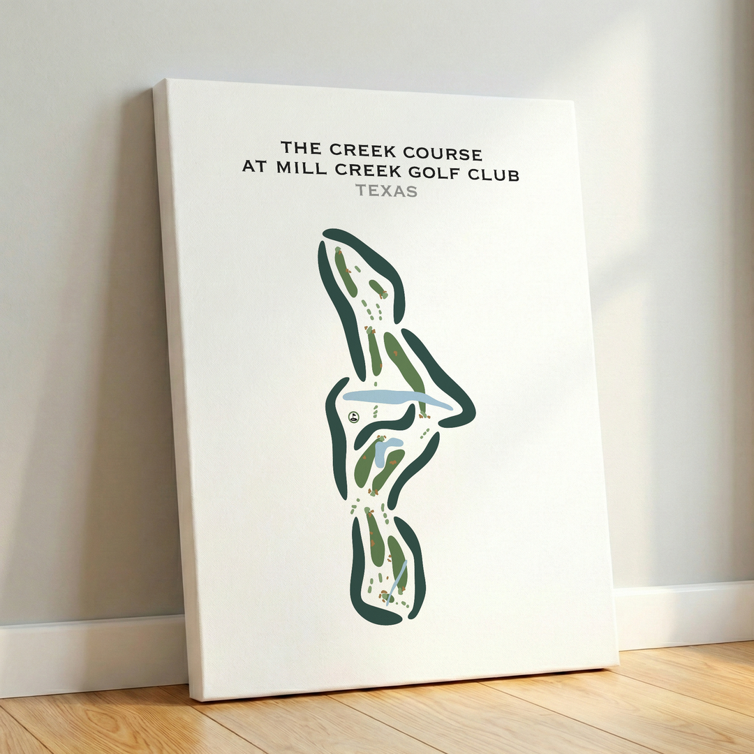 The Creek Course at Mill Creek Golf Club, Texas - Printed Golf Courses