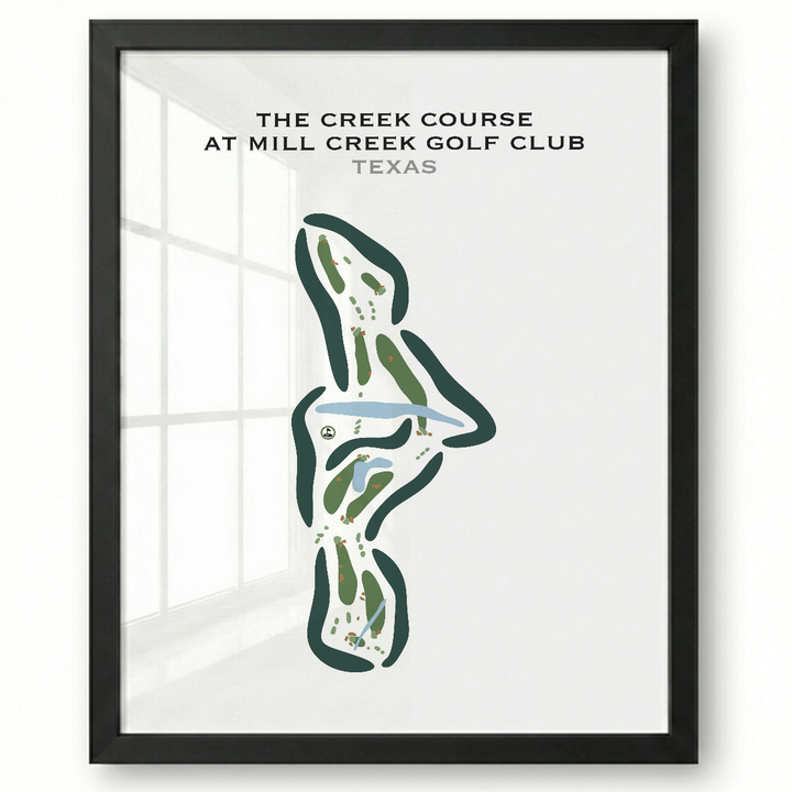 The Creek Course at Mill Creek Golf Club, Texas - Printed Golf Courses