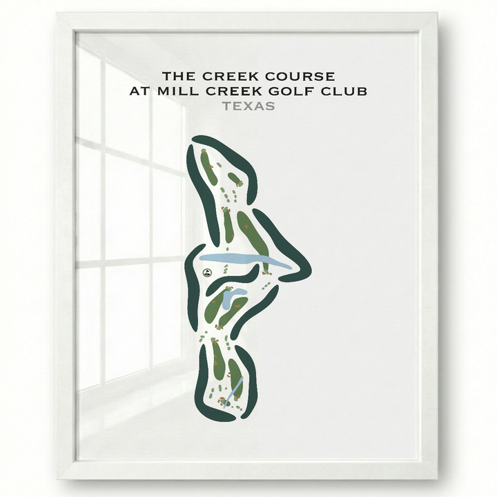 The Mill Course at Mill Creek Golf Club, Texas - Printed Golf Courses