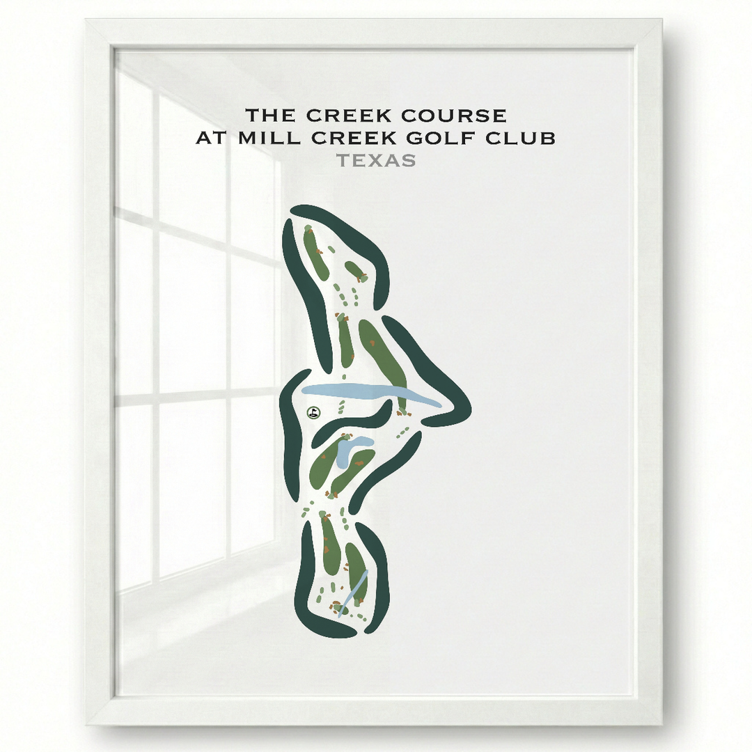 The Creek Course at Mill Creek Golf Club, Texas - Printed Golf Courses