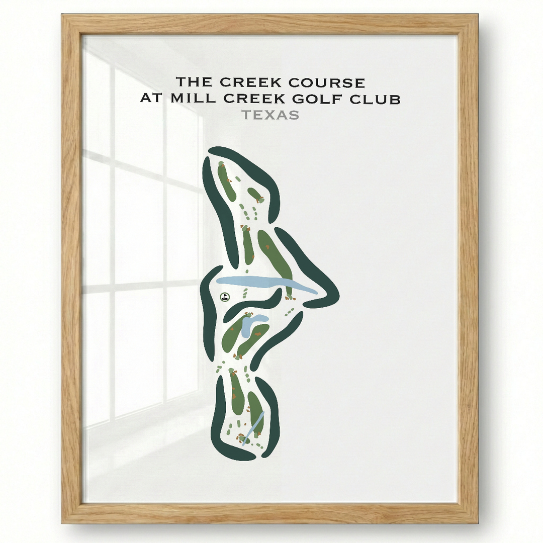 The Creek Course at Mill Creek Golf Club, Texas - Printed Golf Courses