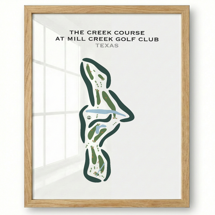 The Creek Course at Mill Creek Golf Club, Texas - Printed Golf Courses