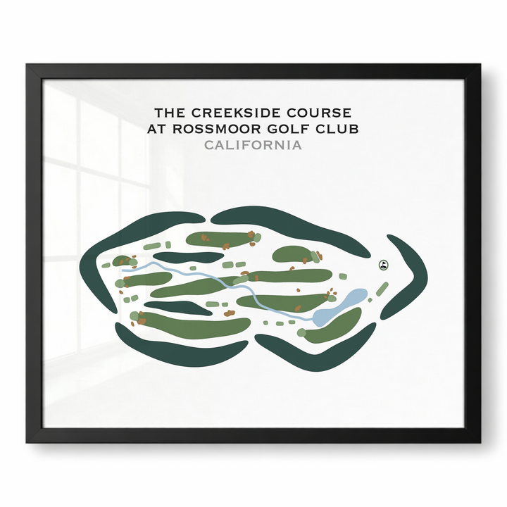 The Creekside Golf Course at Rossmoor Golf Club, California - Printed Golf Courses