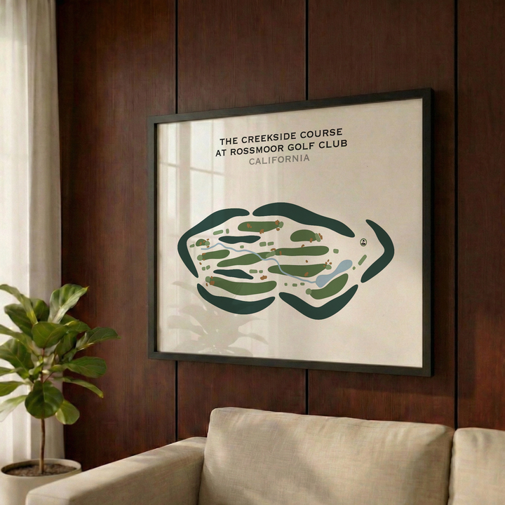 The Creekside Golf Course at Rossmoor Golf Club, California - Printed Golf Courses