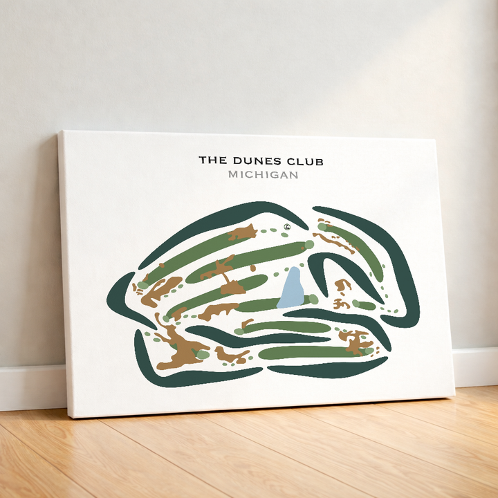 The Dunes Club, Michigan - Printed Golf Courses