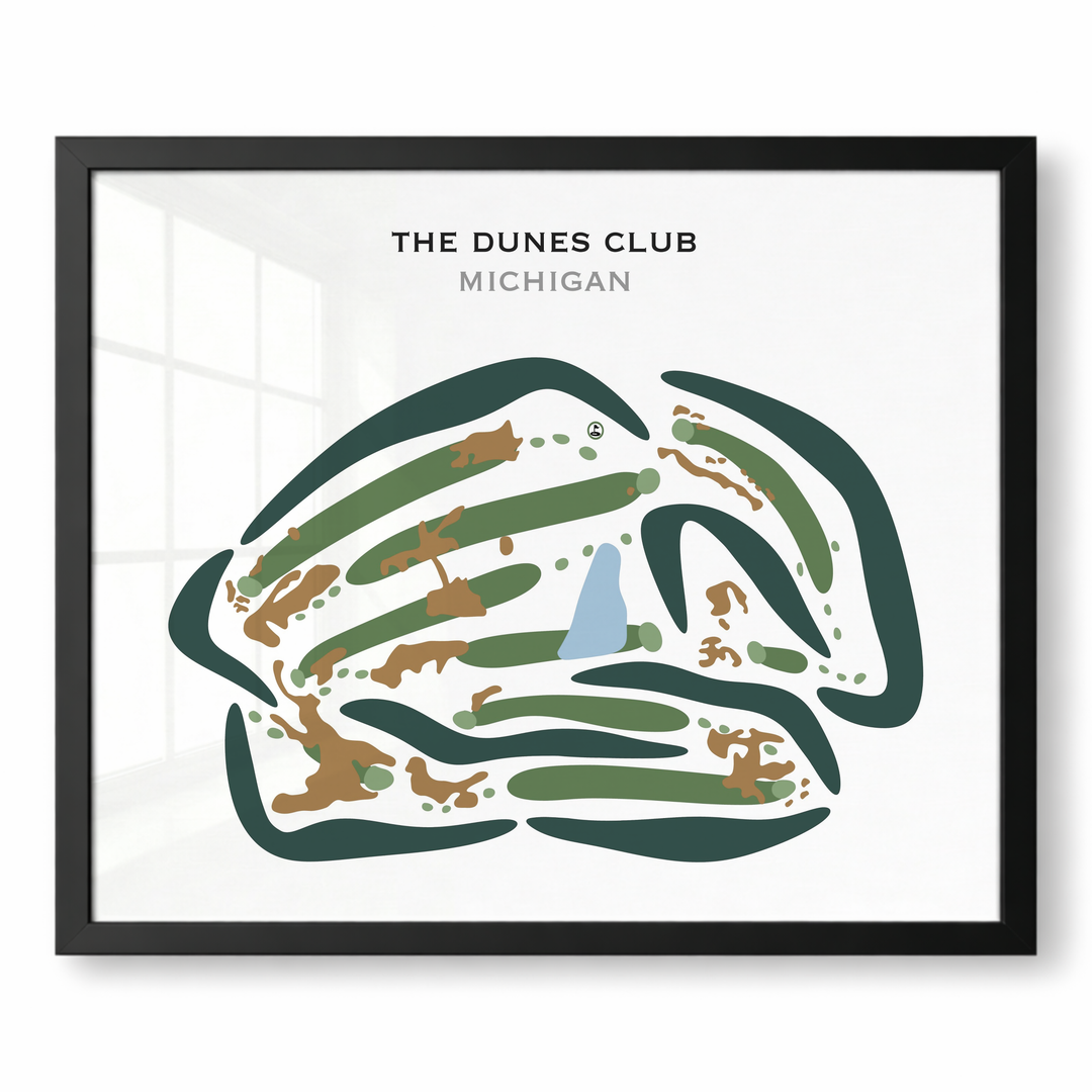 The Dunes Club, Michigan - Printed Golf Courses