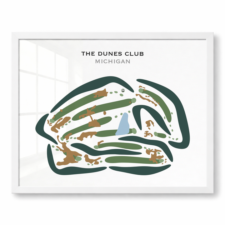 The Dunes Club, Michigan - Printed Golf Courses
