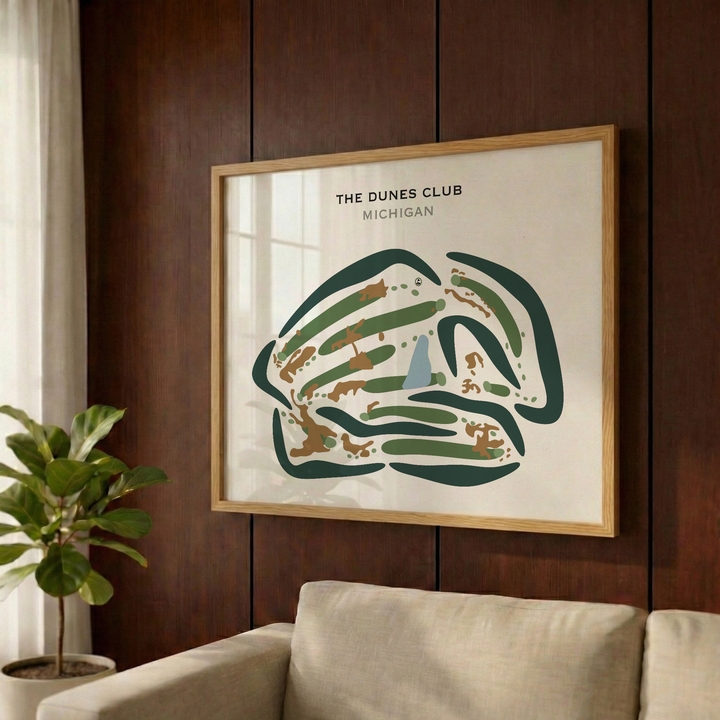 The Dunes Club, Michigan - Printed Golf Courses