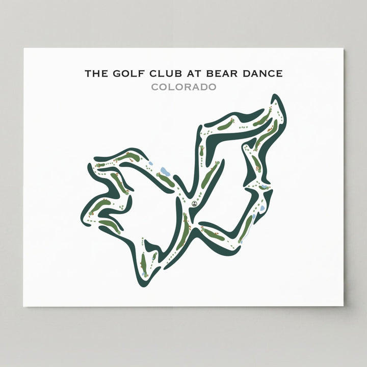 The Golf Club At Bear Dance, Colorado - Printed Golf Courses