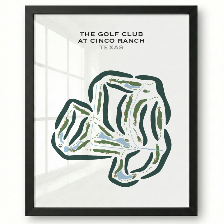 The Golf Club at Cinco Ranch, Texas - Printed Golf Course