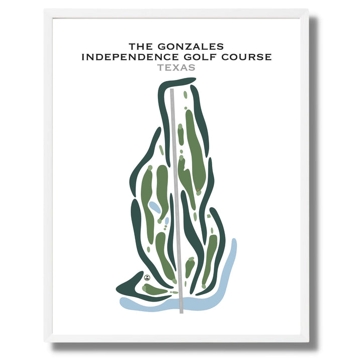 The Gonzales Independence Golf Course, Texas - Printed Golf Courses