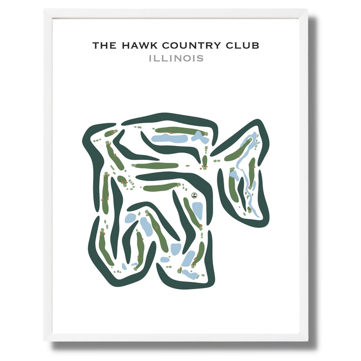 The Hawk Country Club, Illinois - Printed Golf Courses