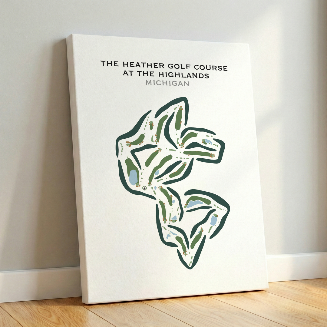 The Heather Golf Course At The Highlands, Michigan - Printed Golf Courses