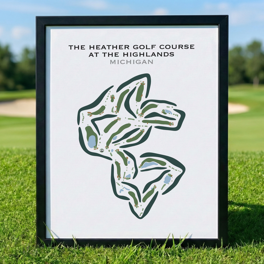 The Heather Golf Course At The Highlands, Michigan - Printed Golf Courses