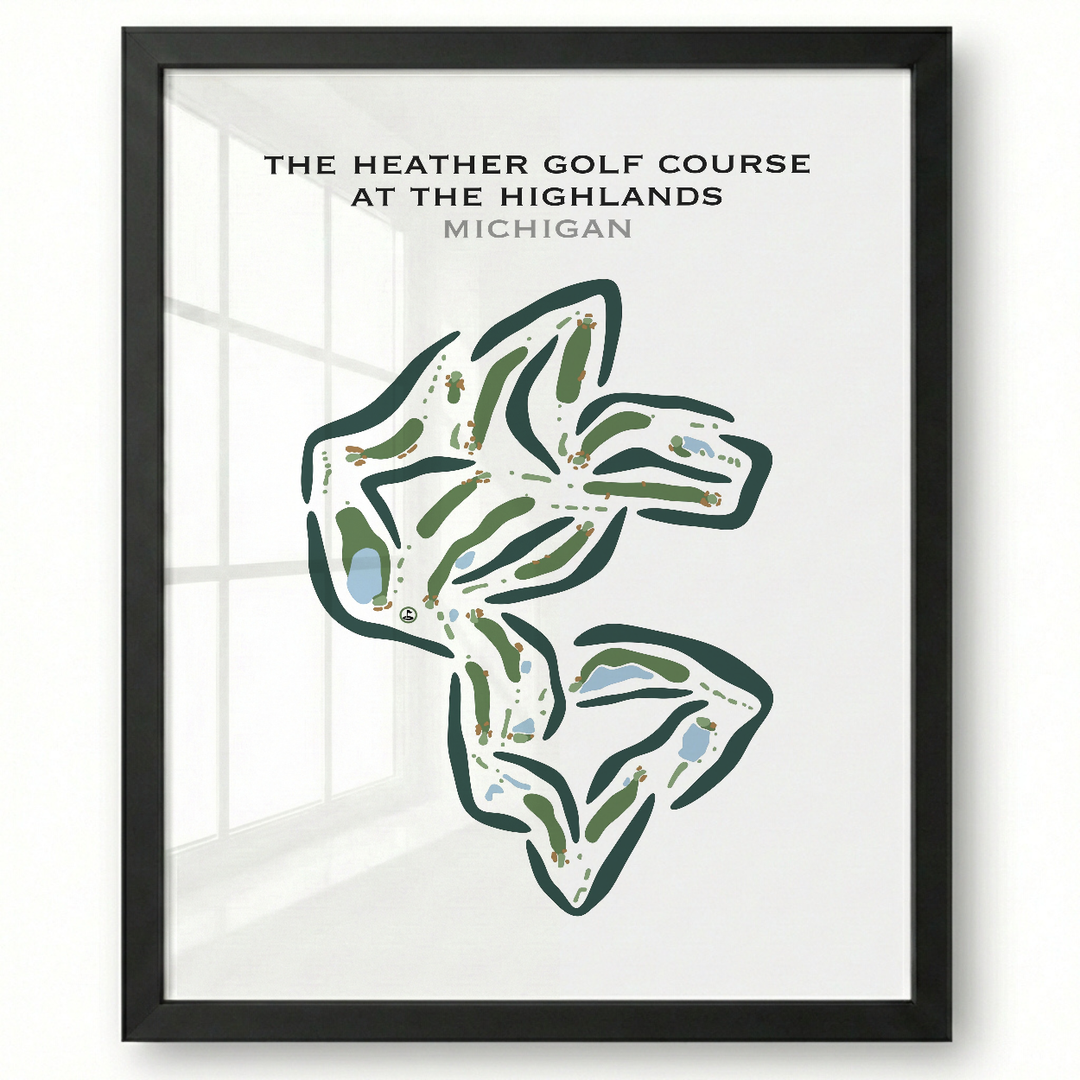 The Heather Golf Course At The Highlands, Michigan - Printed Golf Courses