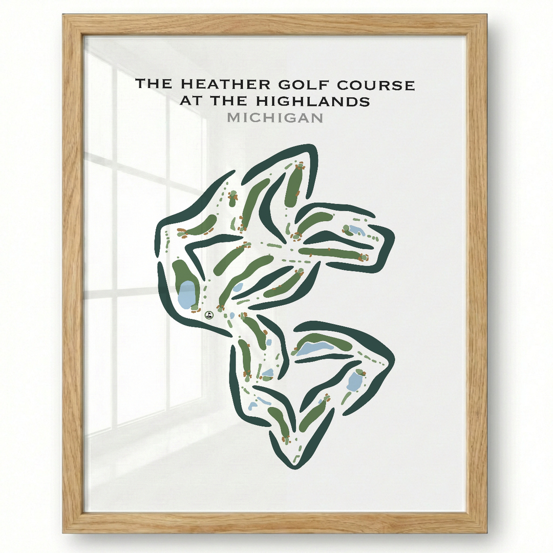 The Heather Golf Course At The Highlands, Michigan - Printed Golf Courses