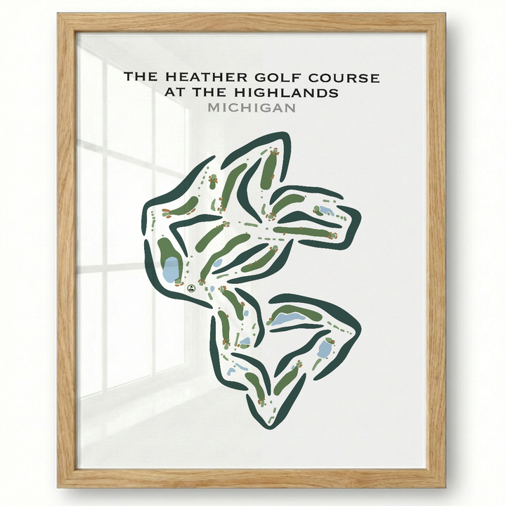 The Heather Golf Course At The Highlands, Michigan - Printed Golf Courses