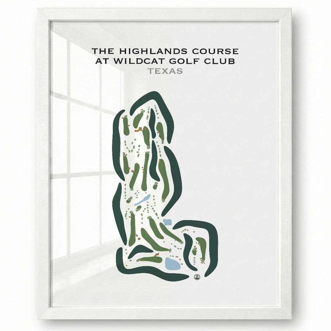 The Highlands Course at Wildcat Golf Club, Texas - Printed Golf Courses