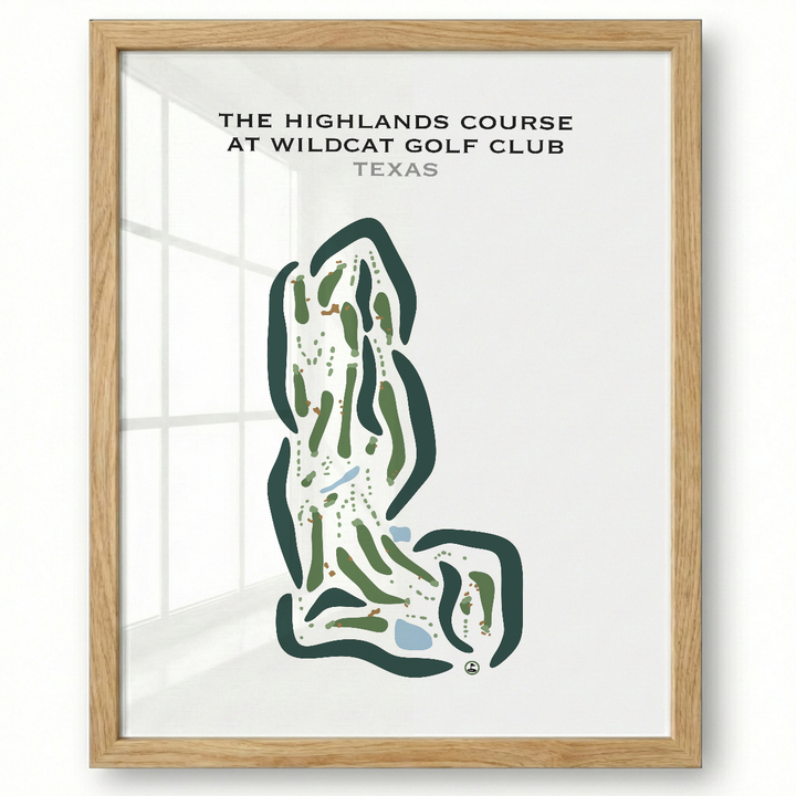 The Highlands Course at Wildcat Golf Club, Texas - Printed Golf Courses