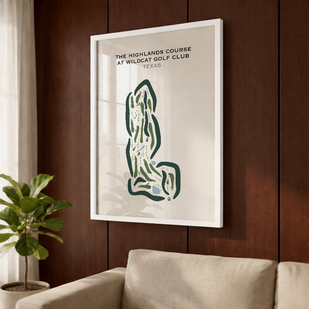 The Highlands Course at Wildcat Golf Club, Texas - Printed Golf Courses