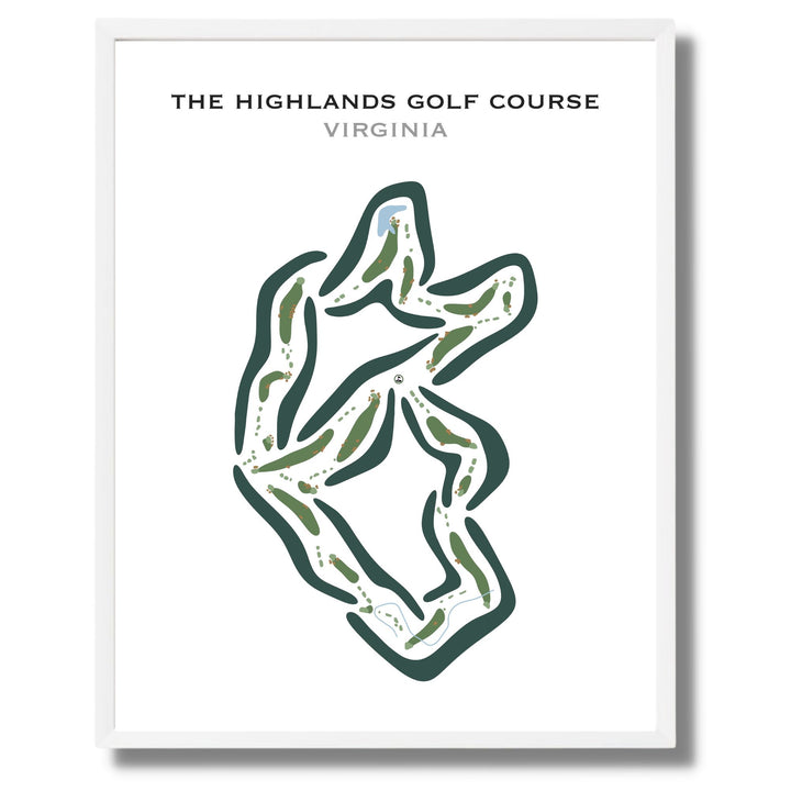 The Highlands Golf Course, Virginia - Printed Golf Courses