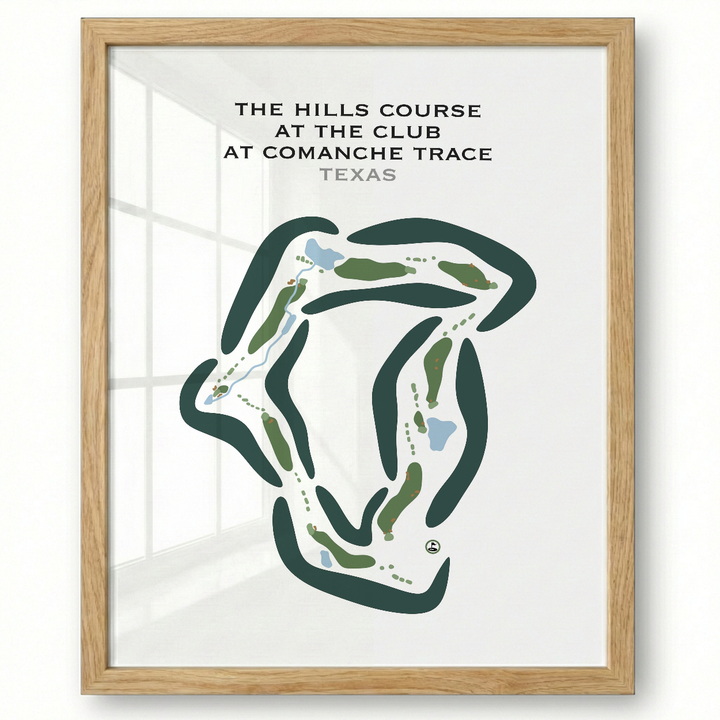 The Hills Course at The Club At Comanche Trace, Texas - Printed Golf Courses