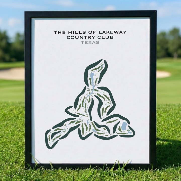 The Hills of Lakeway Country Club, Texas - Printed Golf Courses