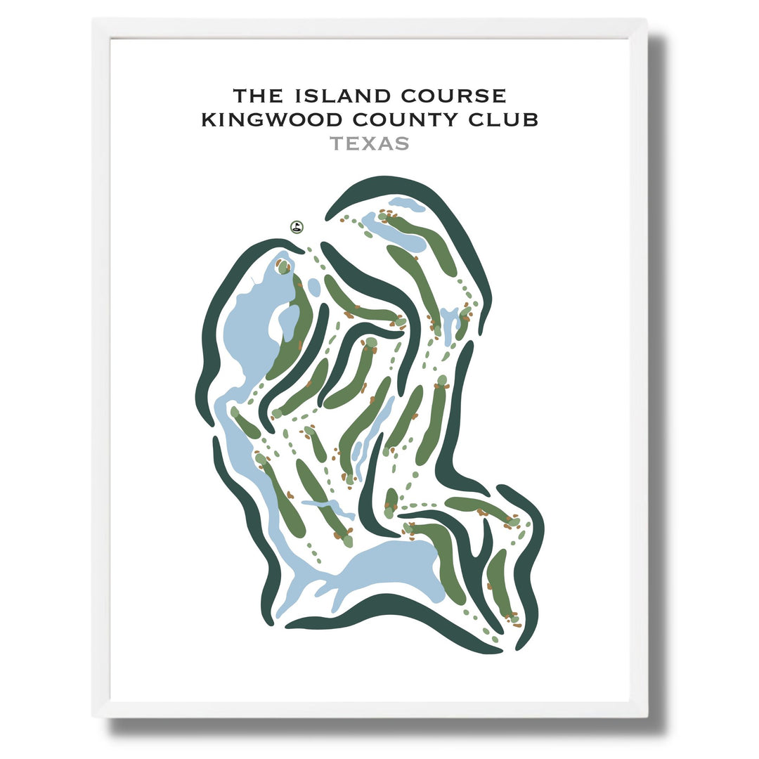 The Island Course/Kingwood Country Club, Texas - Printed Golf Courses