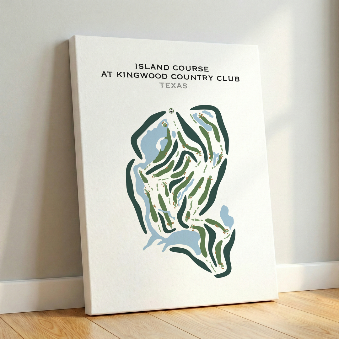 Island Course at Kingwood Country Club, Texas - Printed Golf Courses