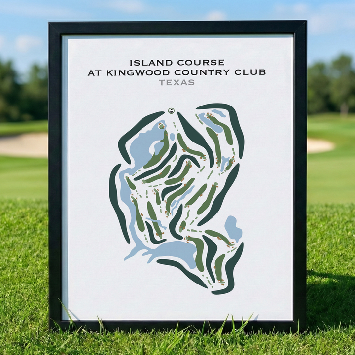 Island Course at Kingwood Country Club, Texas - Printed Golf Courses