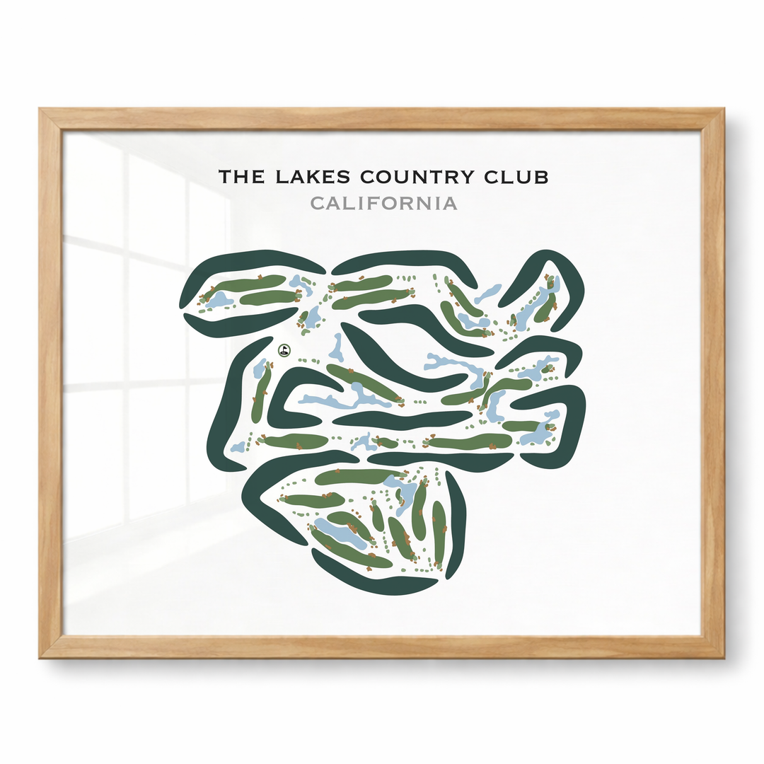 The Lakes Country Club, California - Printed Golf Courses