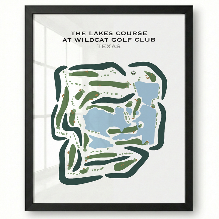 The Lakes Course at Wildcat Golf Club, Texas - Printed Golf Courses