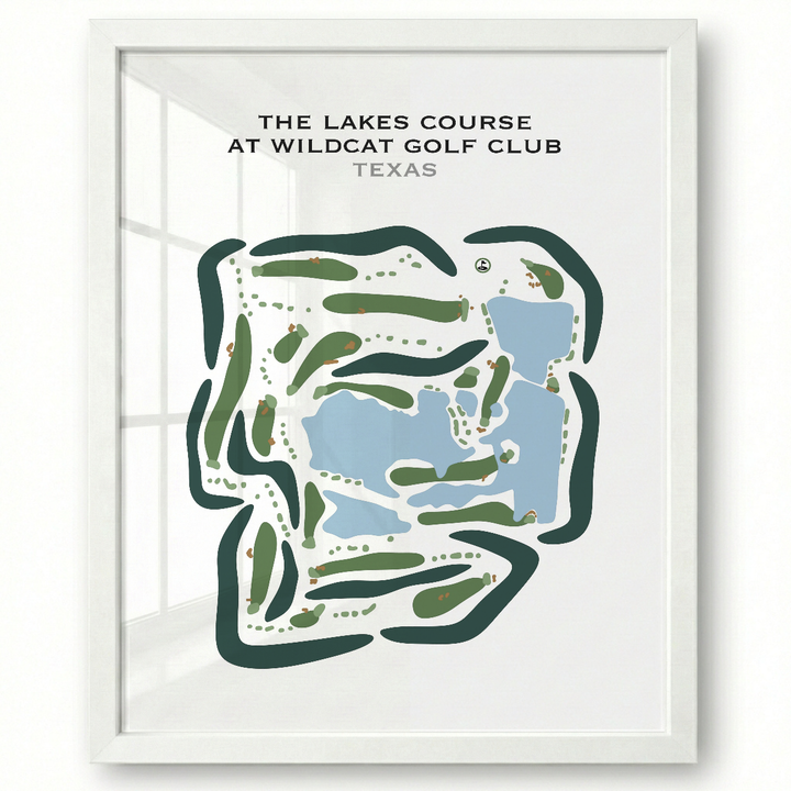 The Lakes Course at Wildcat Golf Club, Texas - Printed Golf Courses
