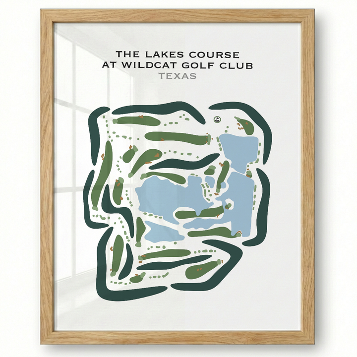 The Lakes Course at Wildcat Golf Club, Texas - Printed Golf Courses