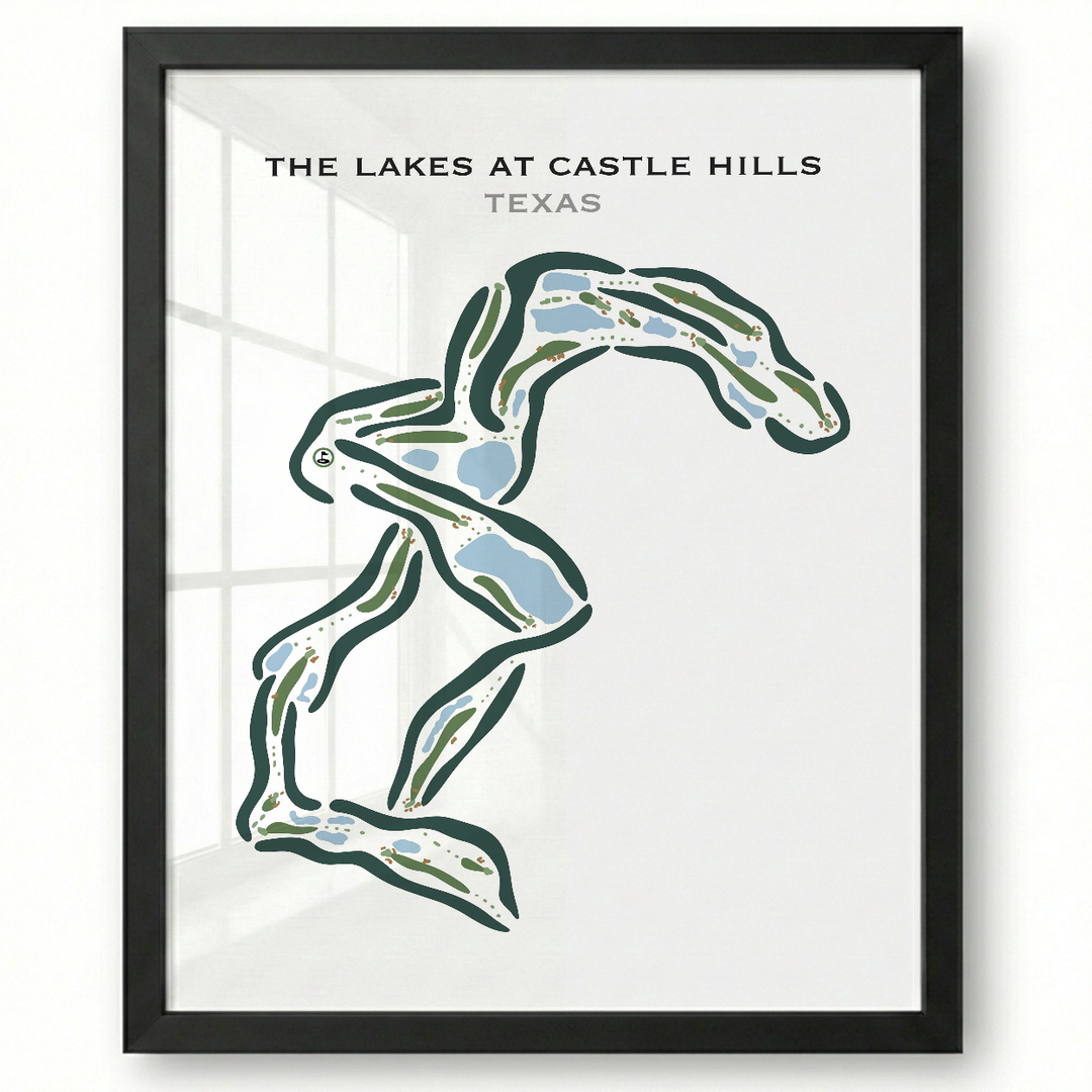 The Lakes at Castle Hills, Texas - Printed Golf Courses