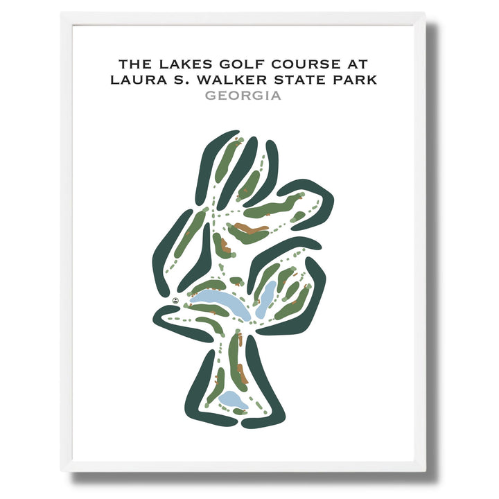 The Lakes Golf Course at Laura S. Walker State Park, Georgia - Printed Golf Courses