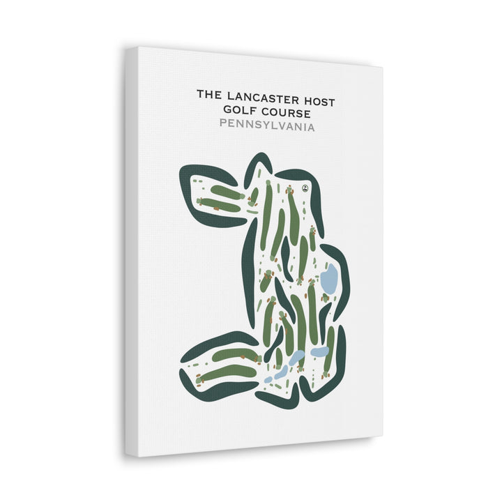 Lancaster Host Golf Course, Pennsylvania - Printed Golf Courses