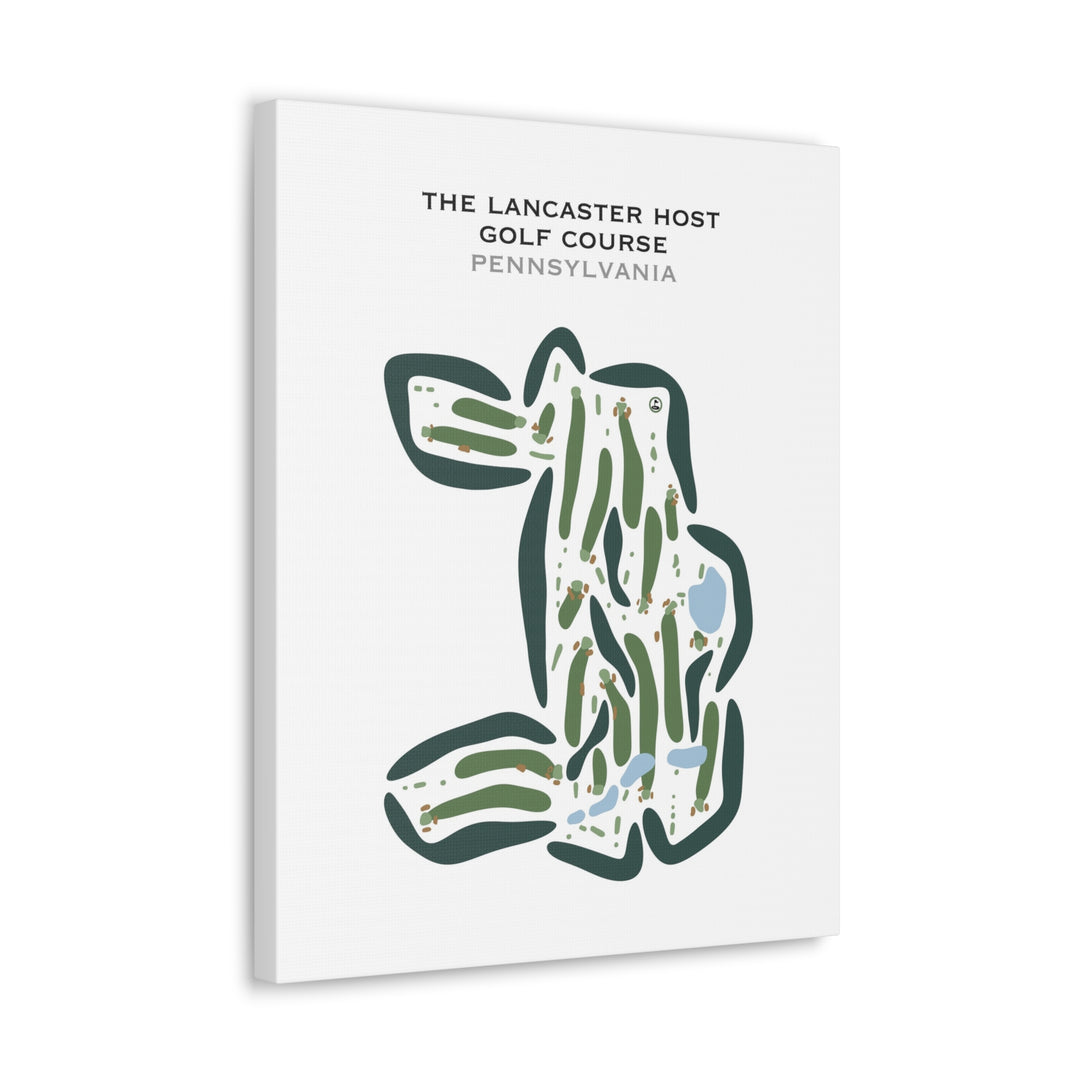 The Lancaster Host Golf Course, Pennsylvania - Printed Golf Courses