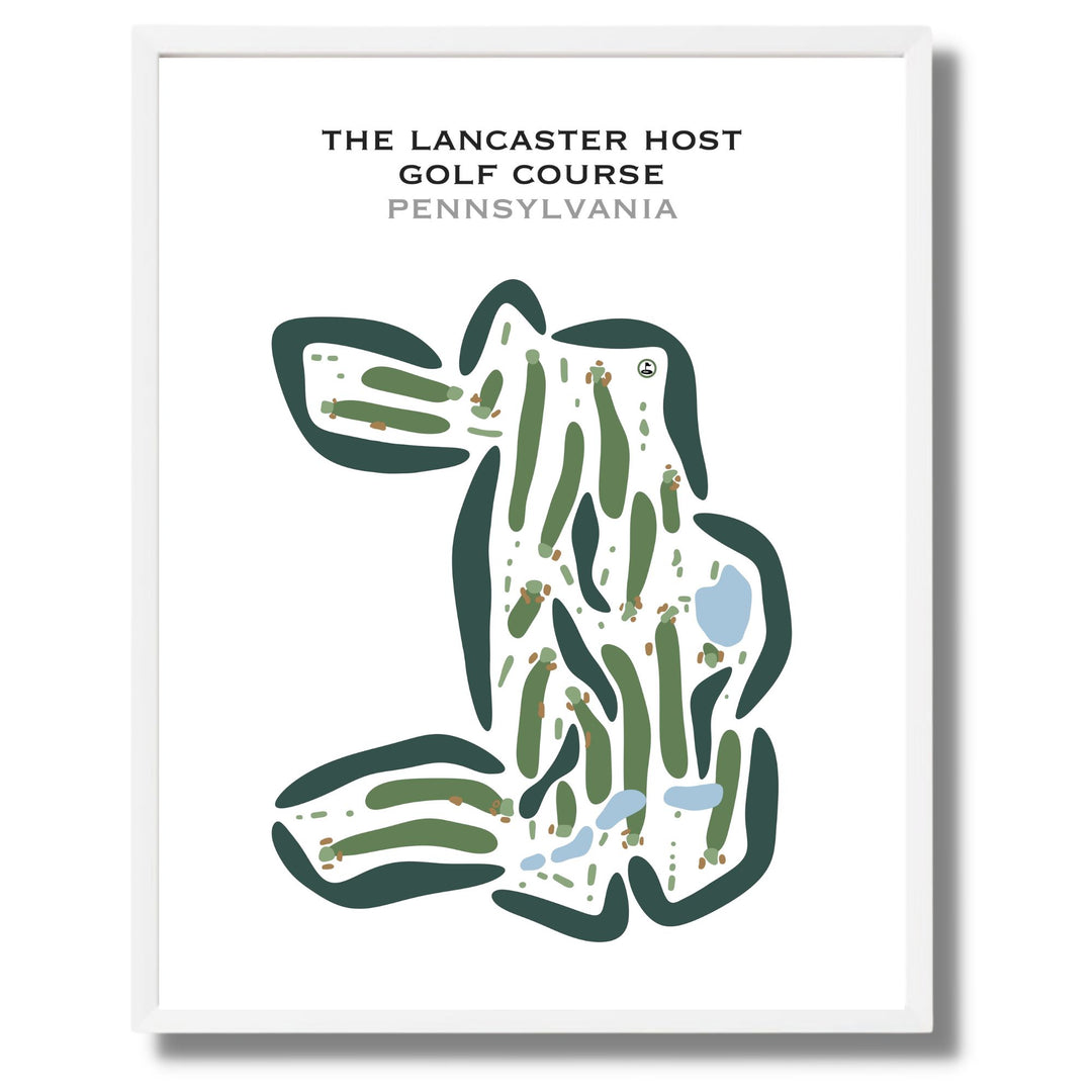 Lancaster Host Golf Course, Pennsylvania - Printed Golf Courses