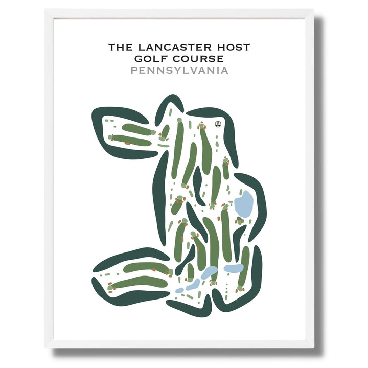 The Lancaster Host Golf Course, Pennsylvania - Printed Golf Courses