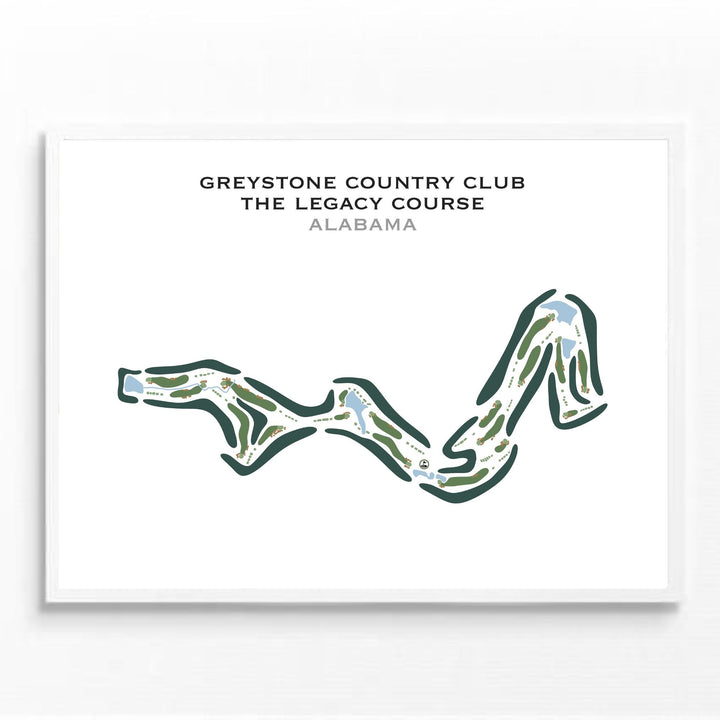 The Legacy Course, Greystone Country Club, Alabama - Printed Golf Course