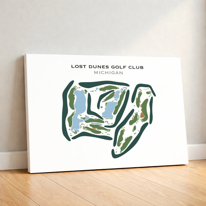 The Lost Dunes Golf Club, Michigan - Printed Golf Course