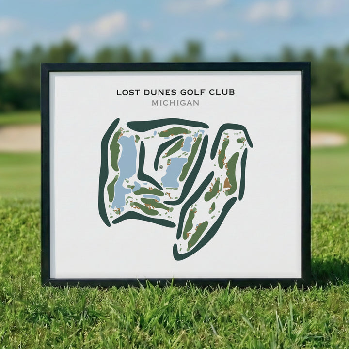 The Lost Dunes Golf Club, Michigan - Printed Golf Course