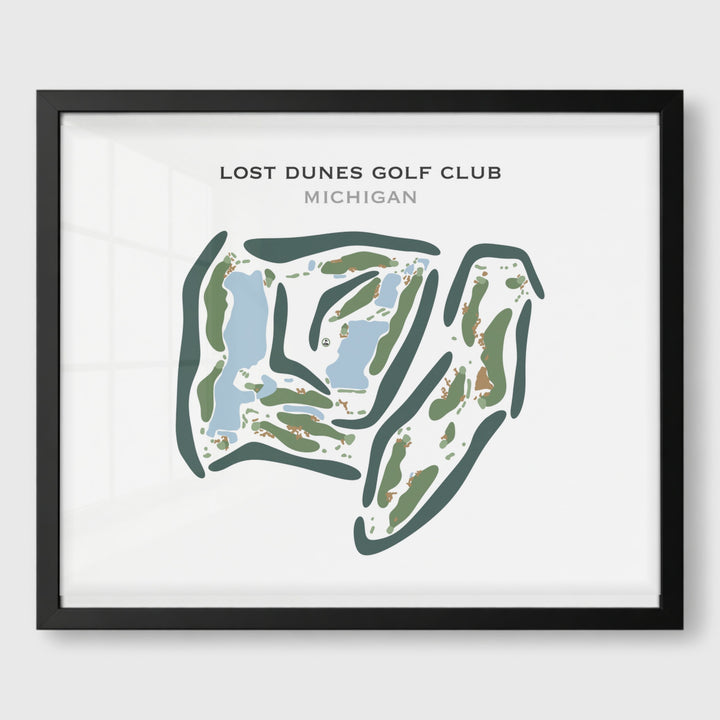 The Lost Dunes Golf Club, Michigan - Printed Golf Course