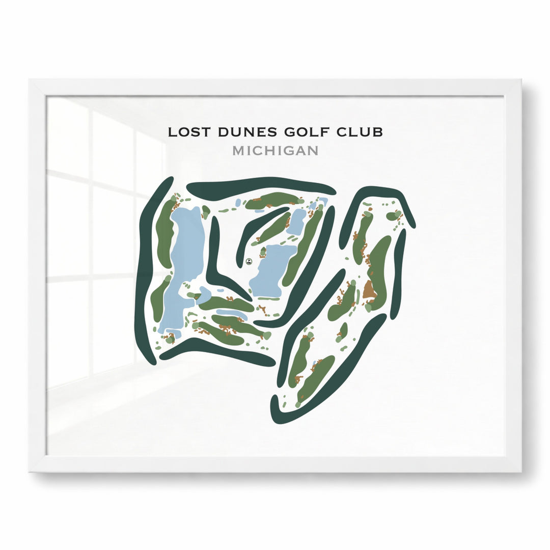The Lost Dunes Golf Club, Michigan - Printed Golf Course