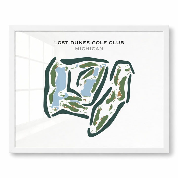 The Lost Dunes Golf Club, Michigan - Printed Golf Course