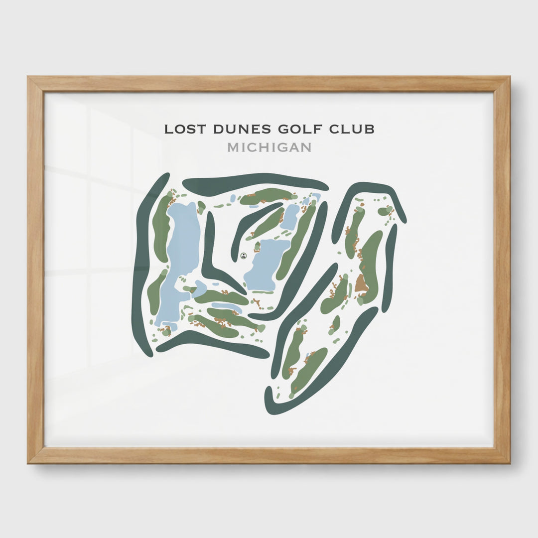 The Lost Dunes Golf Club, Michigan - Printed Golf Course