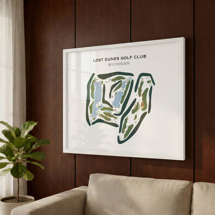 The Lost Dunes Golf Club, Michigan - Printed Golf Course