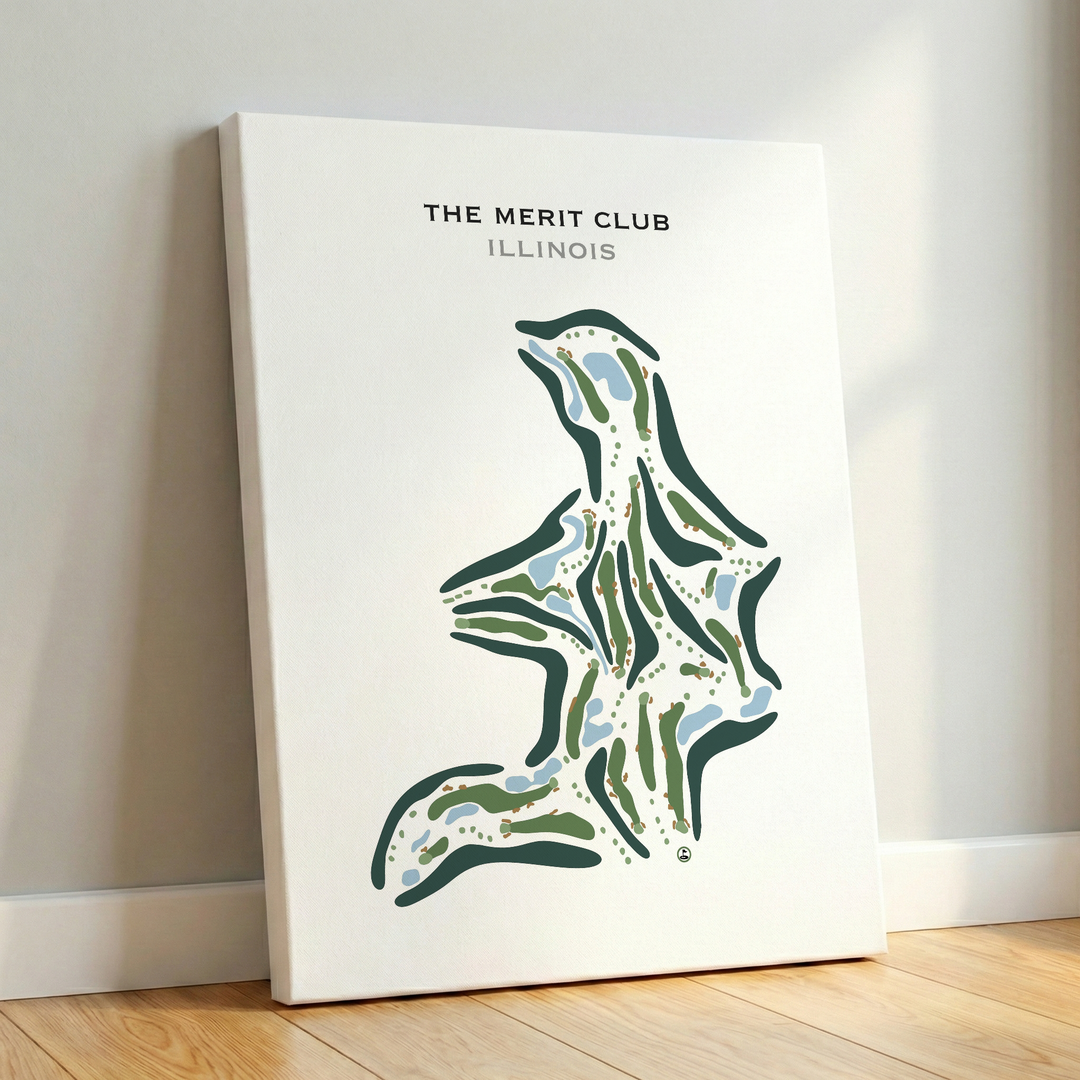 The Merit Club, Illinois - Printed Golf Course