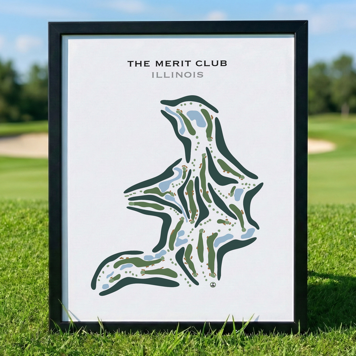 The Merit Club, Illinois - Printed Golf Course